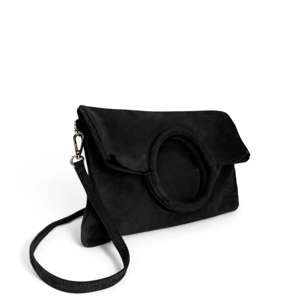 Sac à main en daim CHARLOTTE Noir - Image 5