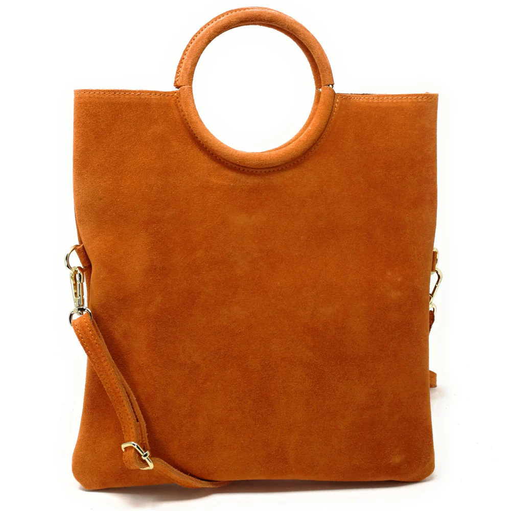Sac à main en daim CHARLOTTE Orange - Image 2