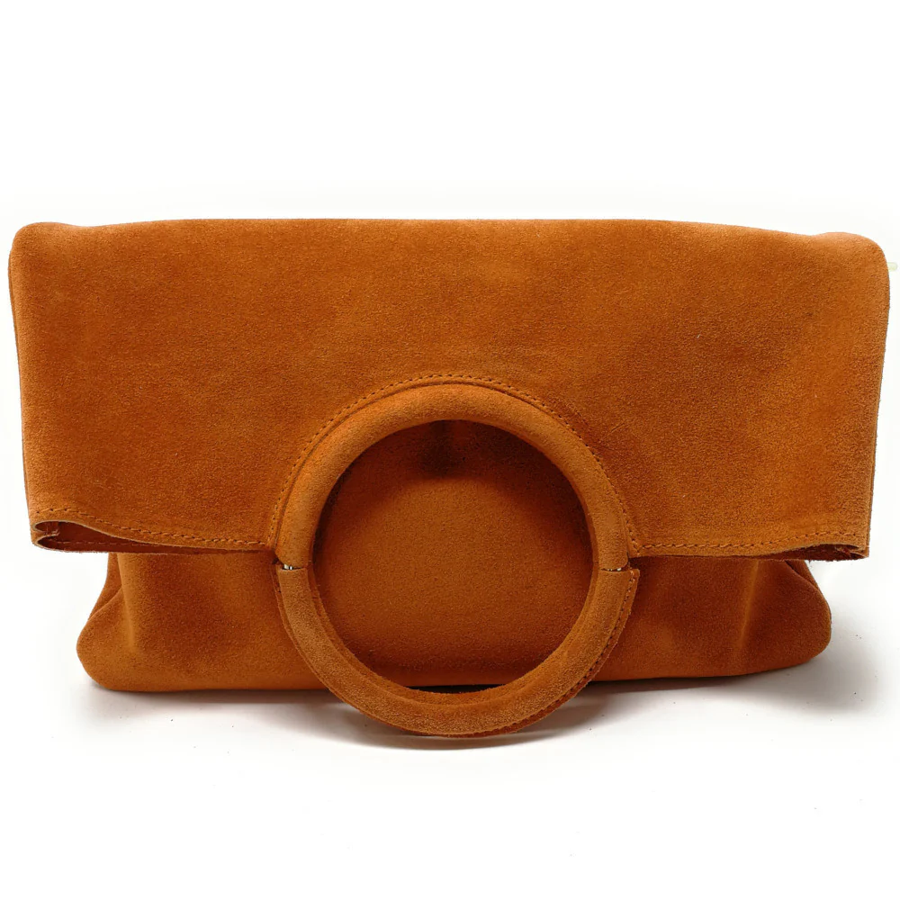 Sac à main en daim CHARLOTTE Orange - Image 3