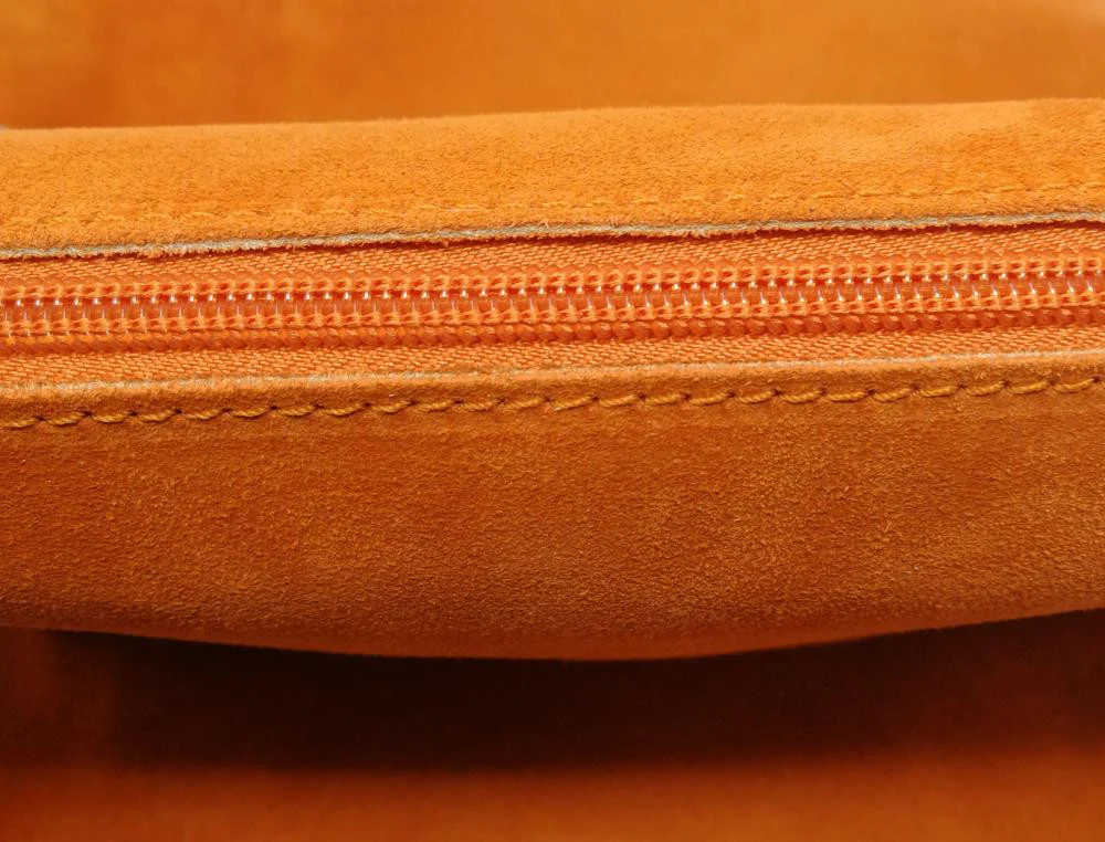 Sac à main en daim CHARLOTTE Orange - Image 4