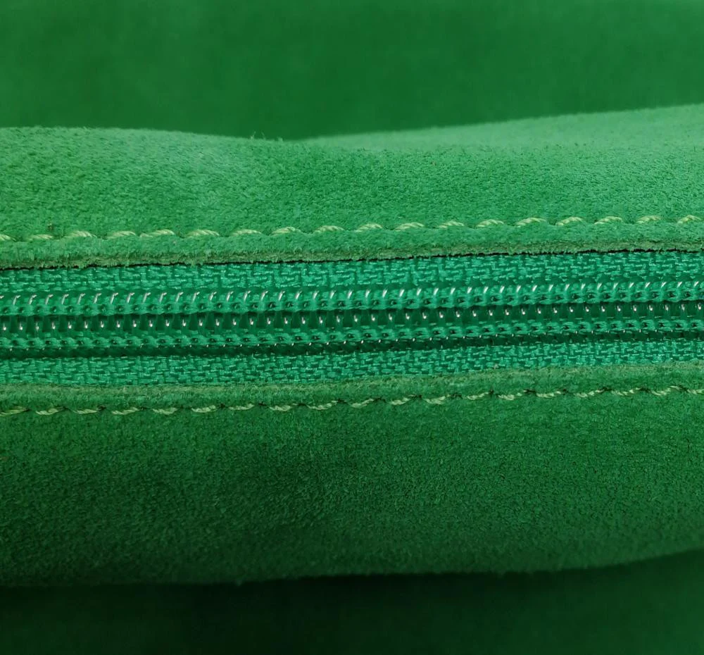 Sac à main en daim CHARLOTTE Vert anglais - Image 4