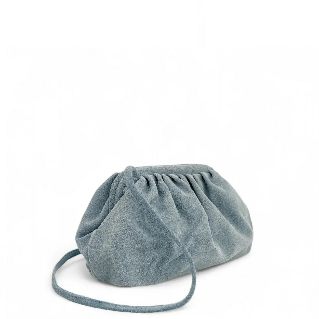 Sac à main pouch en daim BRASILIA Bleu pastel - Image 2