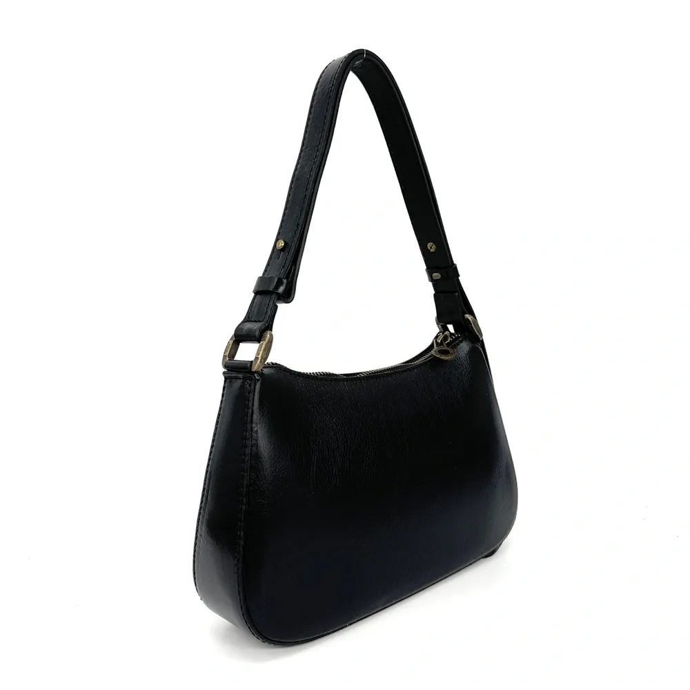 Sac french stick en cuir lisse CHIARA Noir - Image 2