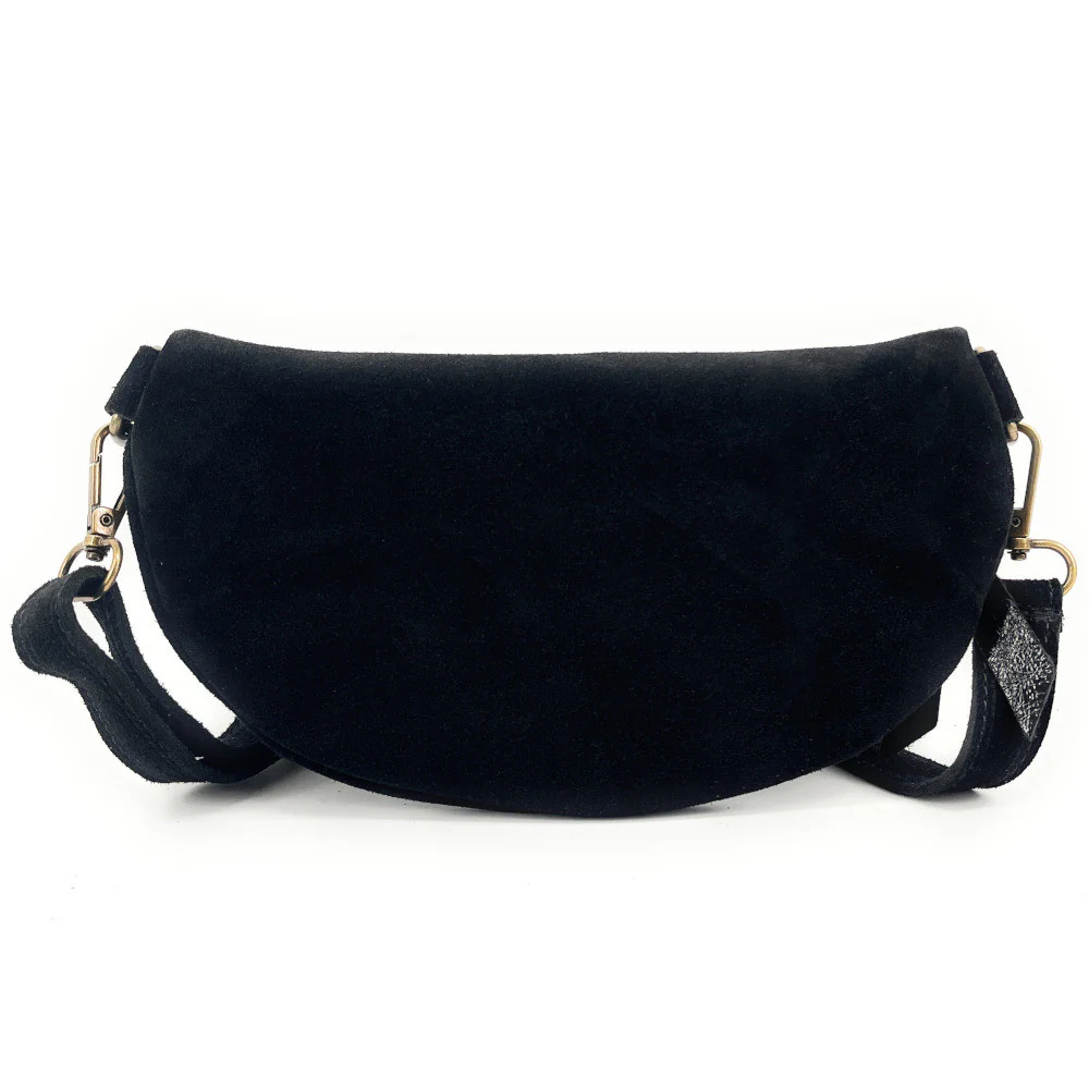 Sac banane en daim LOU SUE Noir - Image 4
