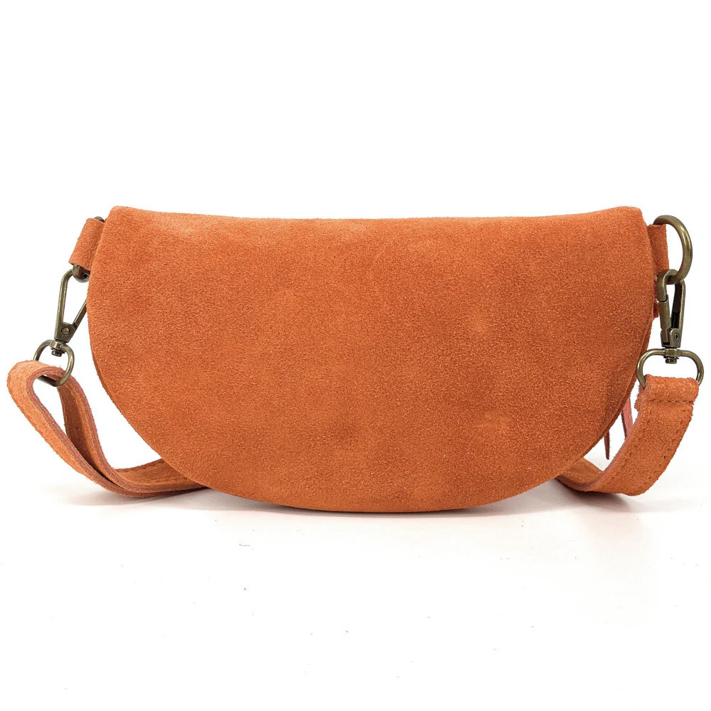 Sac banane en daim LOU SUE Orange - Image 4
