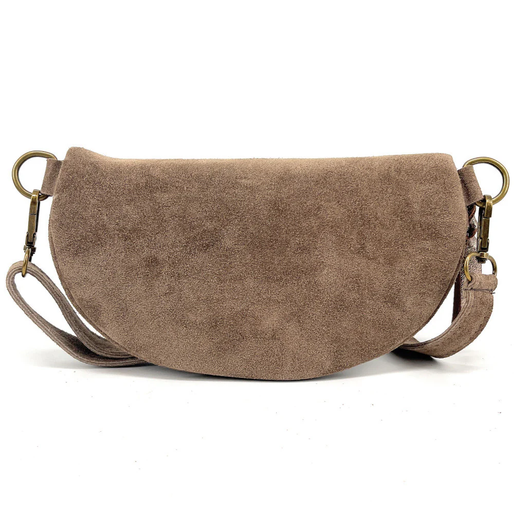 Sac banane en daim LOU SUE Taupe - Image 4