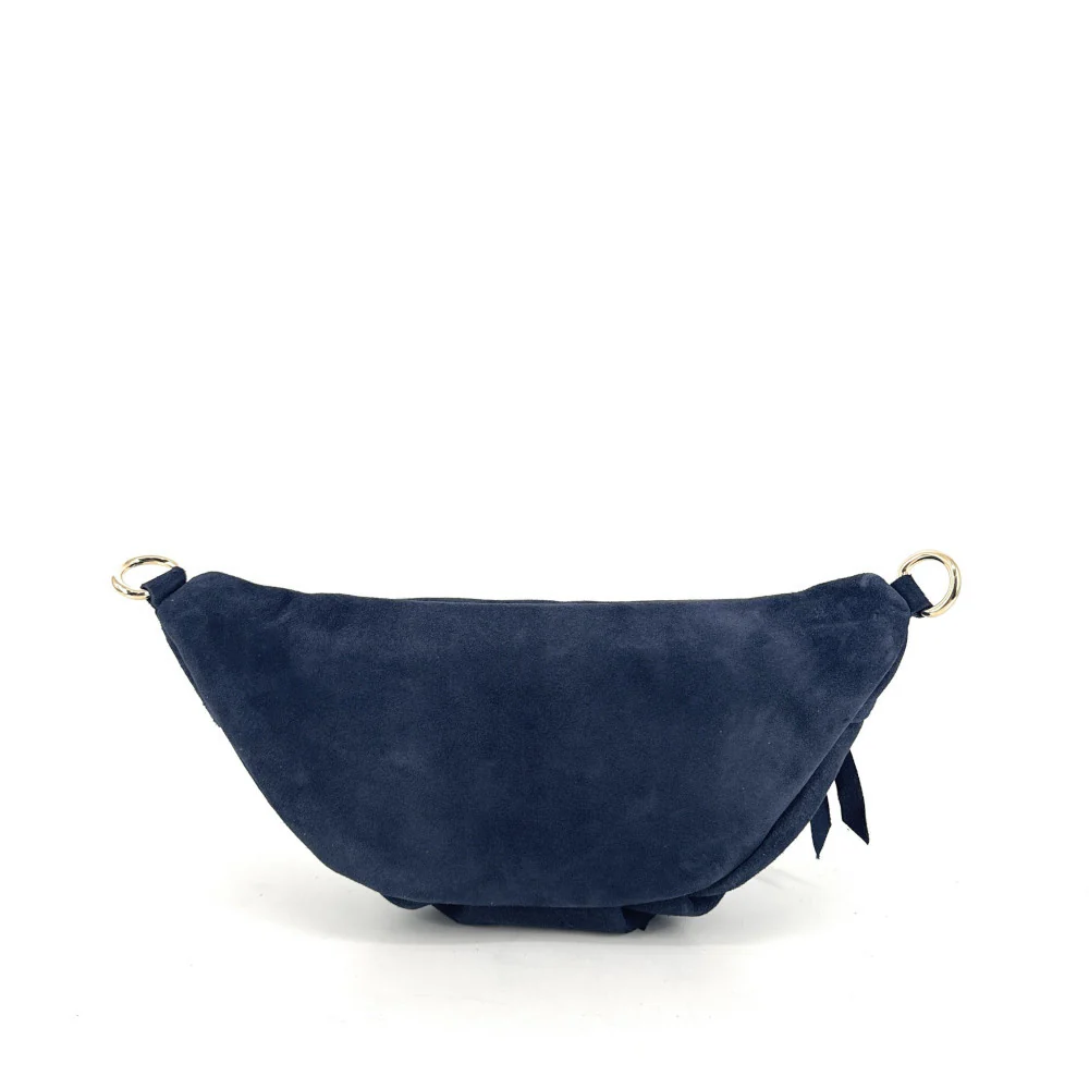 Sac banane en daim LOUKA Bleu marine - Image 5
