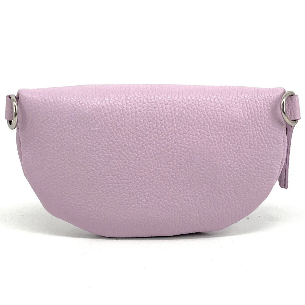 Sac banane en cuir grainé LOU Lilas - Image 3