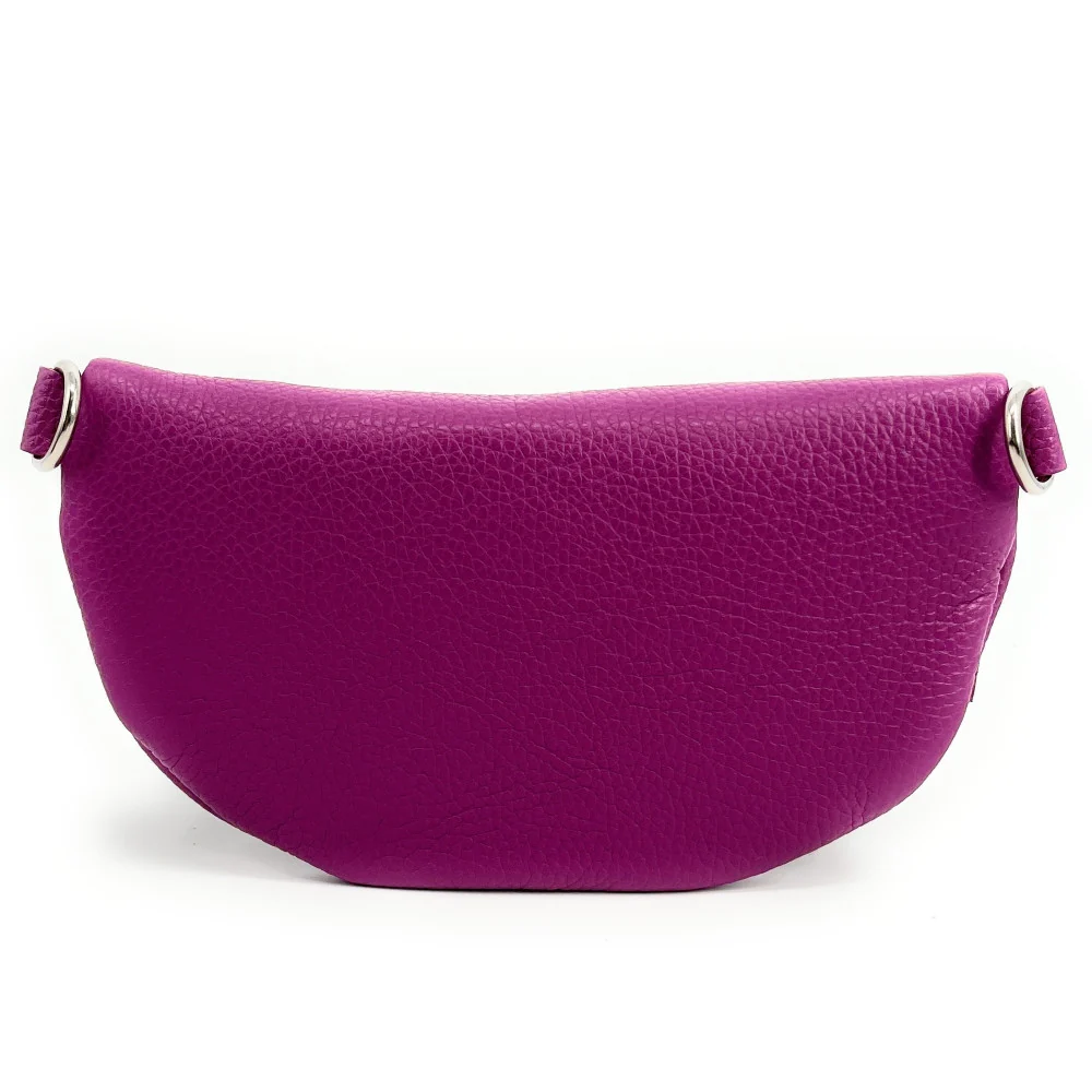 Sac banane en cuir grainé LOU Violine - Image 4
