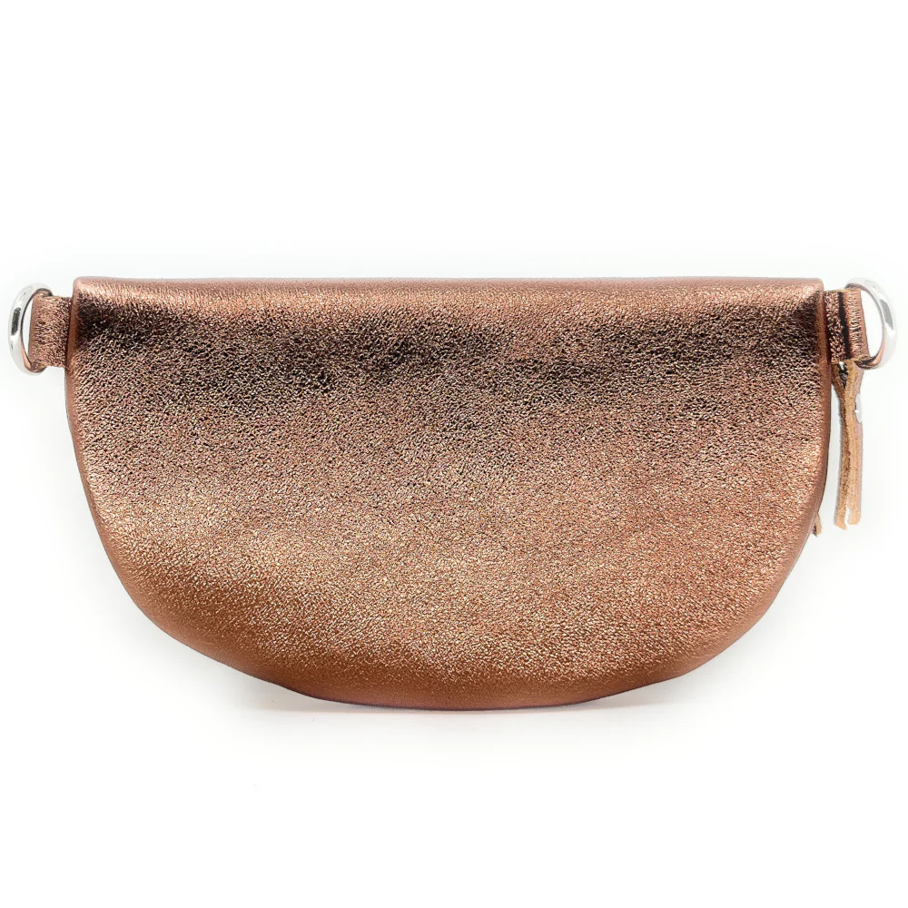 Sac banane en cuir irisé LOU Bronze - Image 3