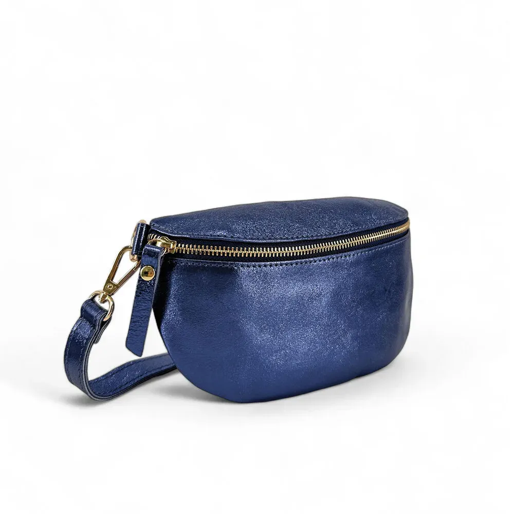 Sac banane en cuir irisé LOU-DO métal doré Nuit étoilée - Image 3