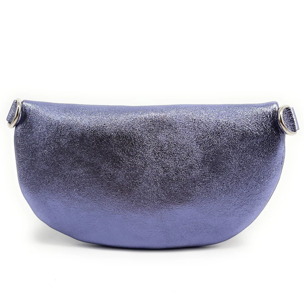 Sac banane en cuir irisé LOU Lilas irisé - Image 3