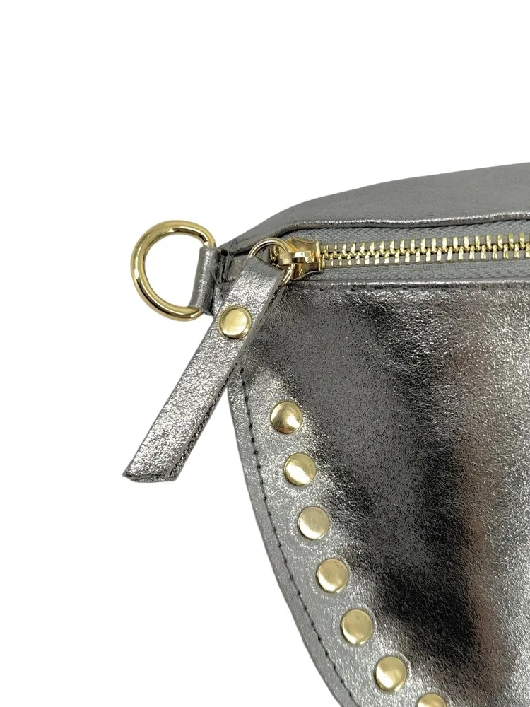 Sac banane en cuir irisé LOU PANADAS Argent moyen - Image 3