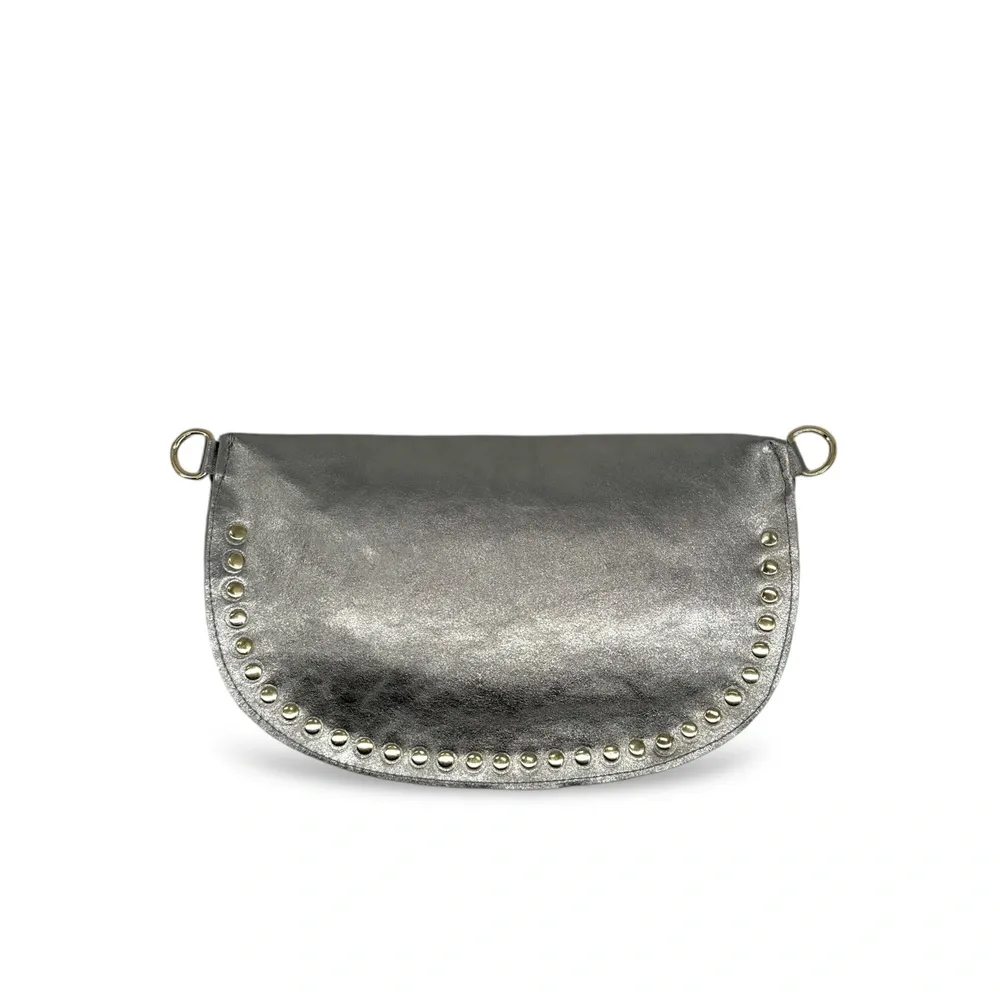 Sac banane en cuir irisé LOU PANADAS Argent moyen - Image 6