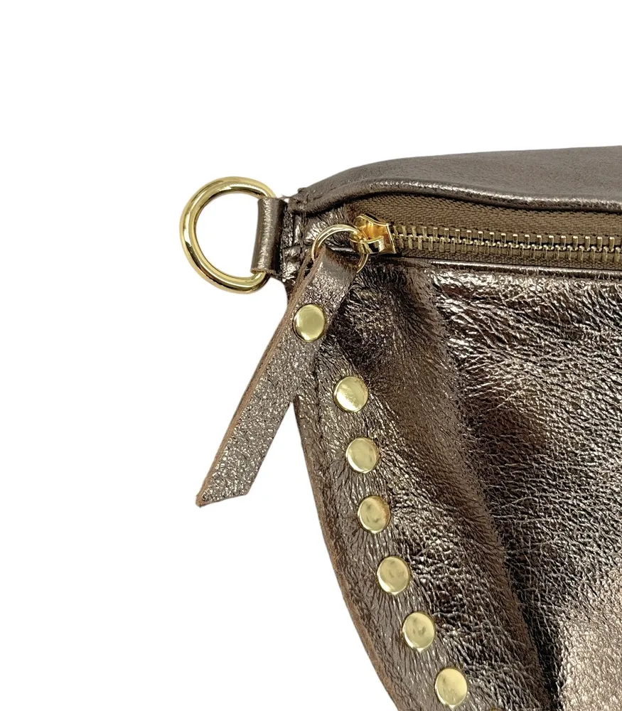 Sac banane en cuir irisé LOU PANADAS Champagne irisé - Image 3