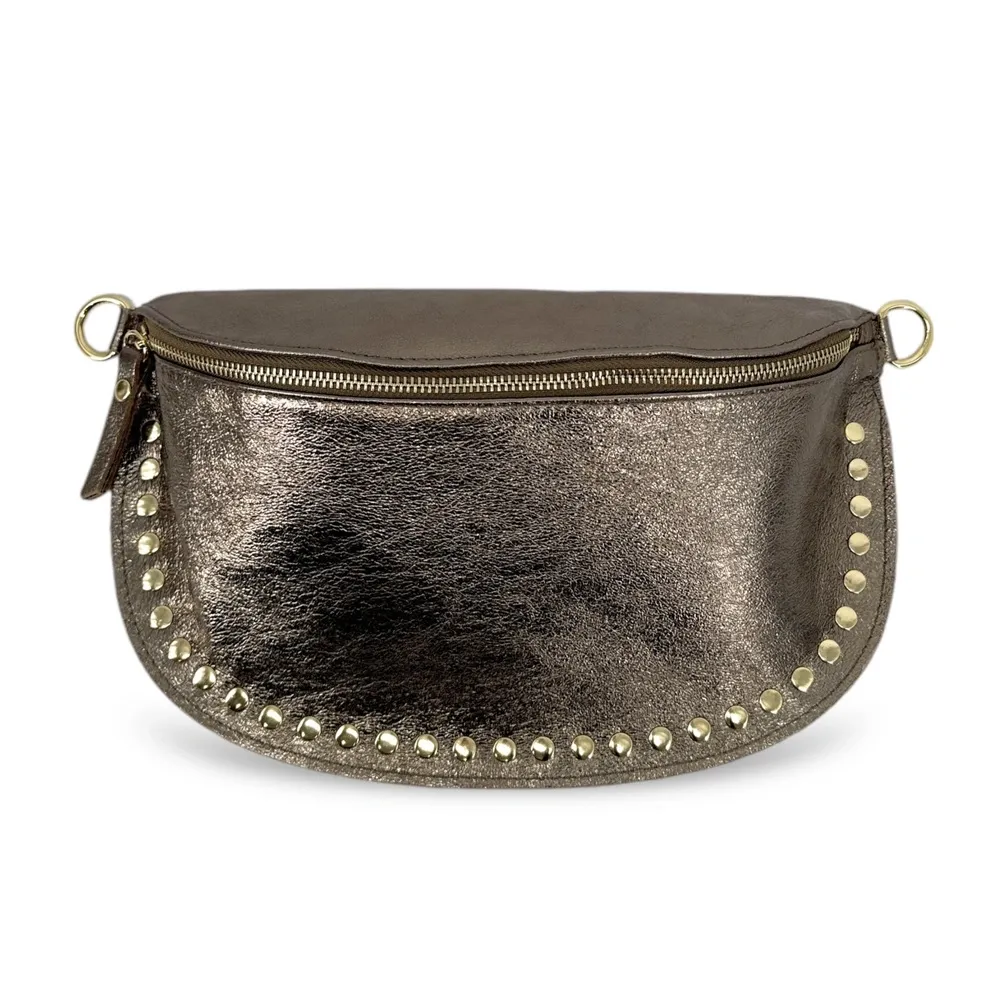 Sac banane en cuir irisé LOU PANADAS Champagne irisé - Image 4