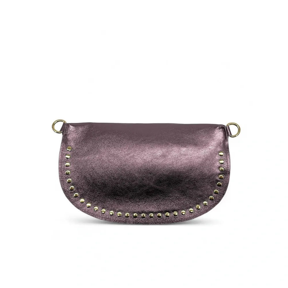 Sac banane en cuir irisé LOU PANADAS Chocolat givré - Image 6