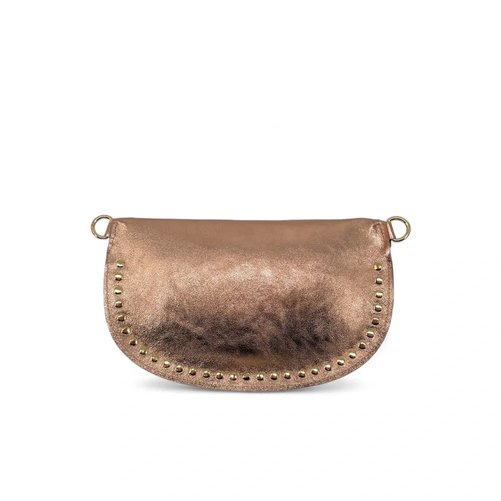 Sac banane en cuir irisé LOU PANADAS Rose gold - Image 6