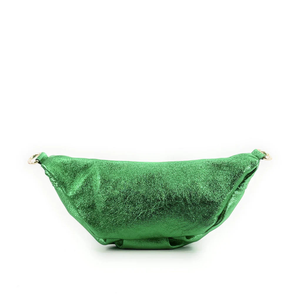 Sac banane en cuir irisé LOUKA GLOW Vert anglais irisé - Image 5
