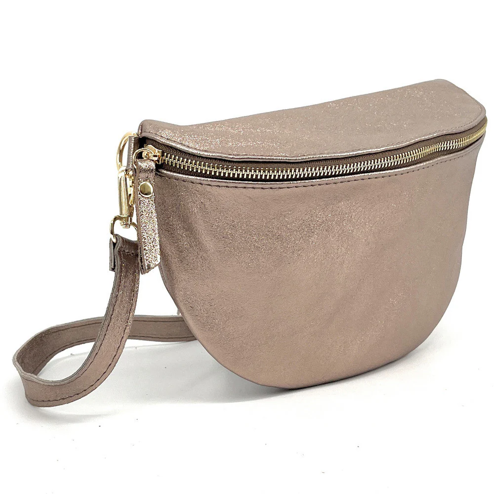 Sac banane en cuir irisé LOUNA Champagne irisé - Image 2