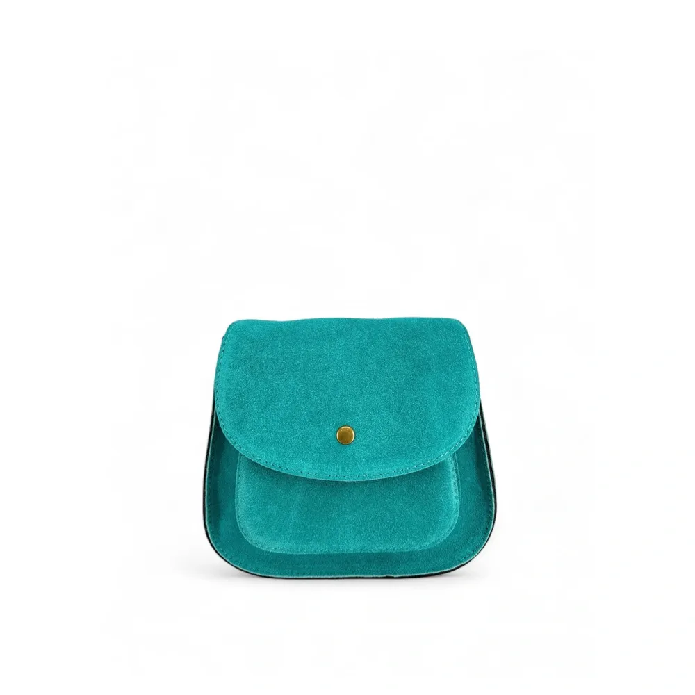 Sac bandoulière en daim PACHUCA Bleu turquoise