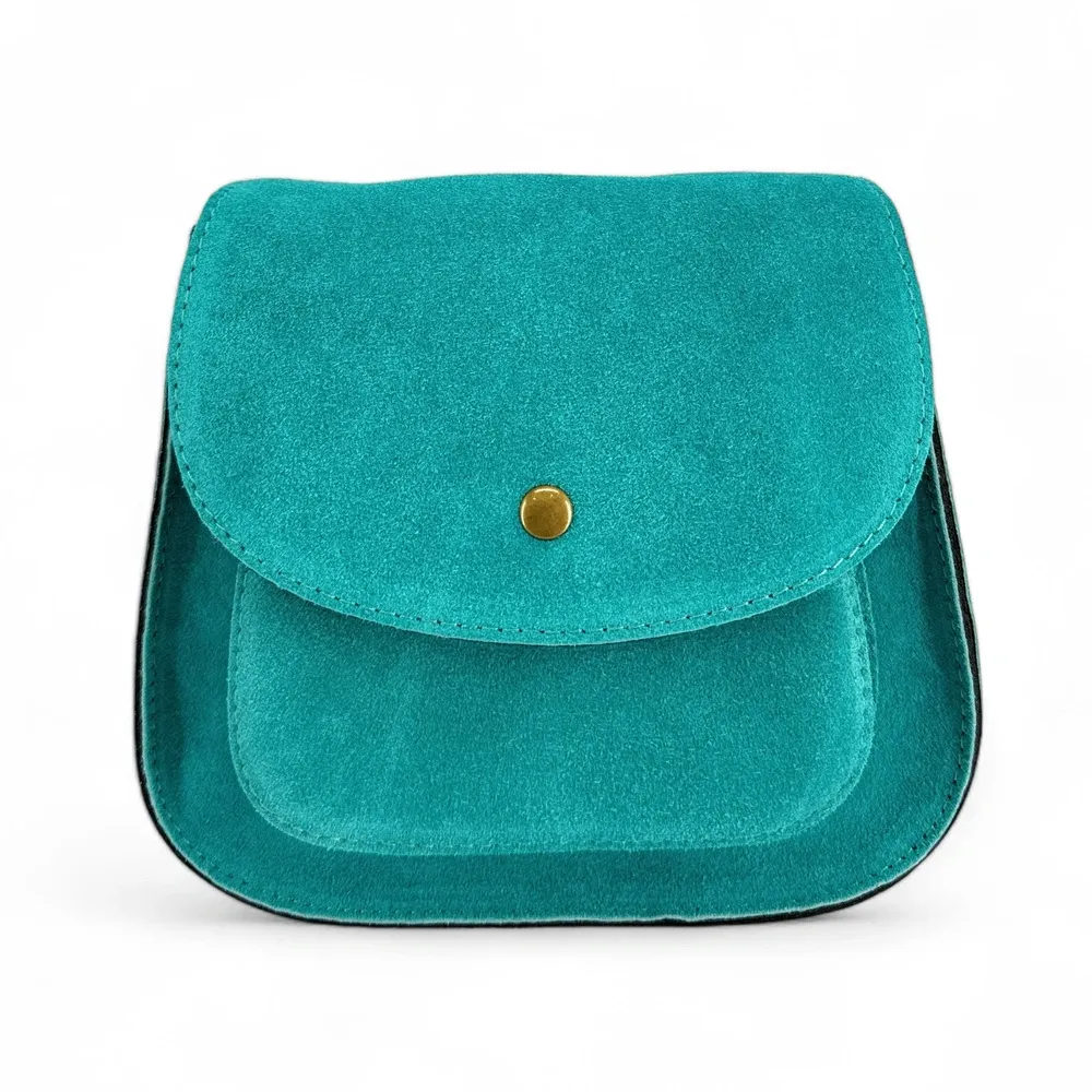 Sac bandoulière en daim PACHUCA Bleu turquoise - Image 4