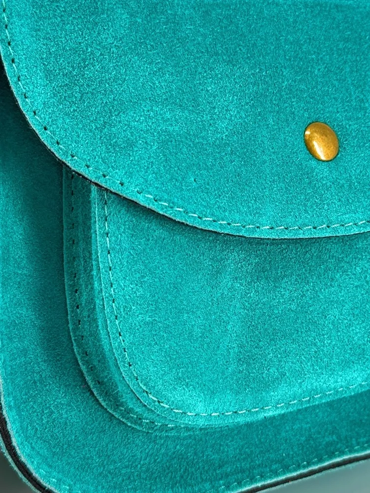 Sac bandoulière en daim PACHUCA Bleu turquoise - Image 7