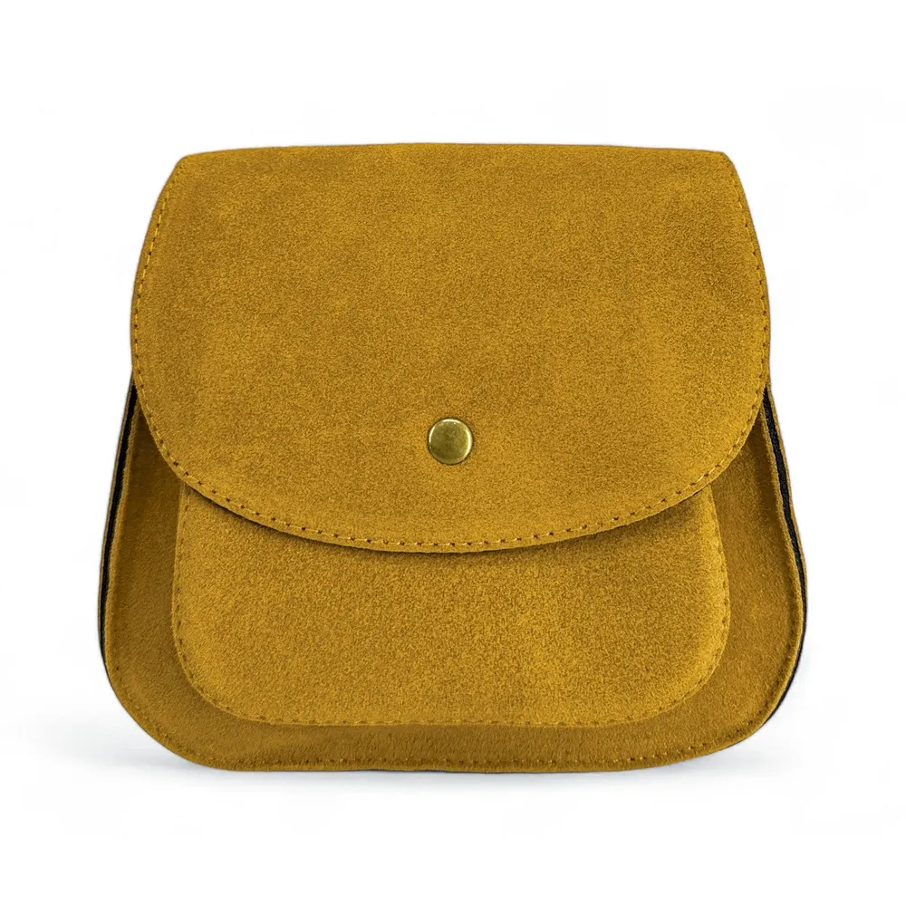 Sac bandoulière en daim PACHUCA Jaune Moutarde - Image 4