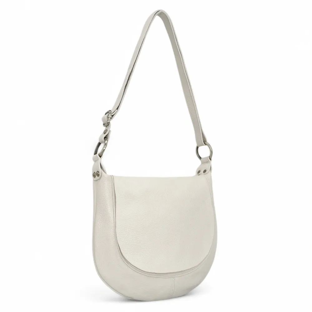 Sac bandoulière en cuir grainé LITTLE CITIZEN Beige crème - Image 3