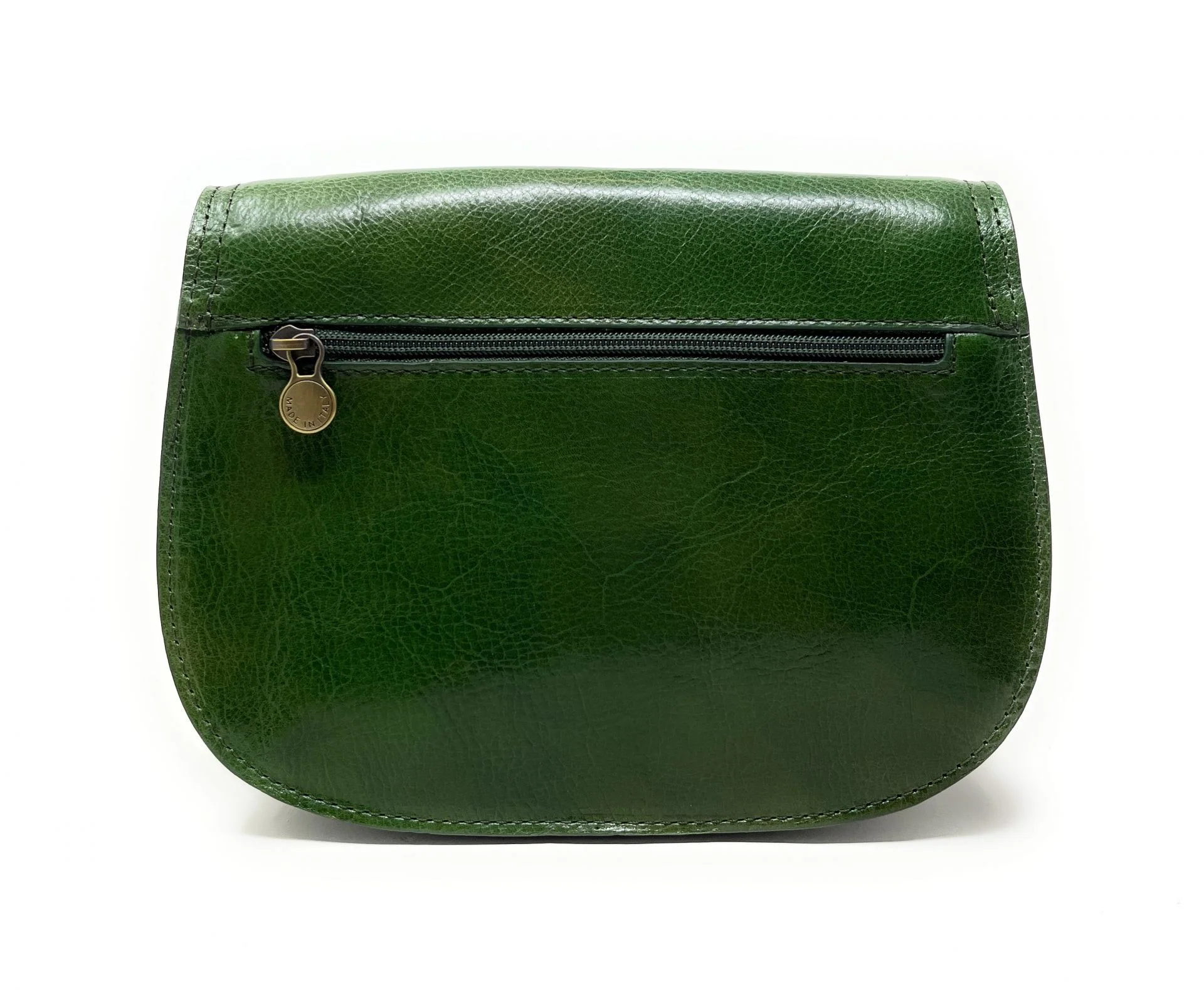Sac bandoulière en cuir lisse SPENCER Kaki - Image 3