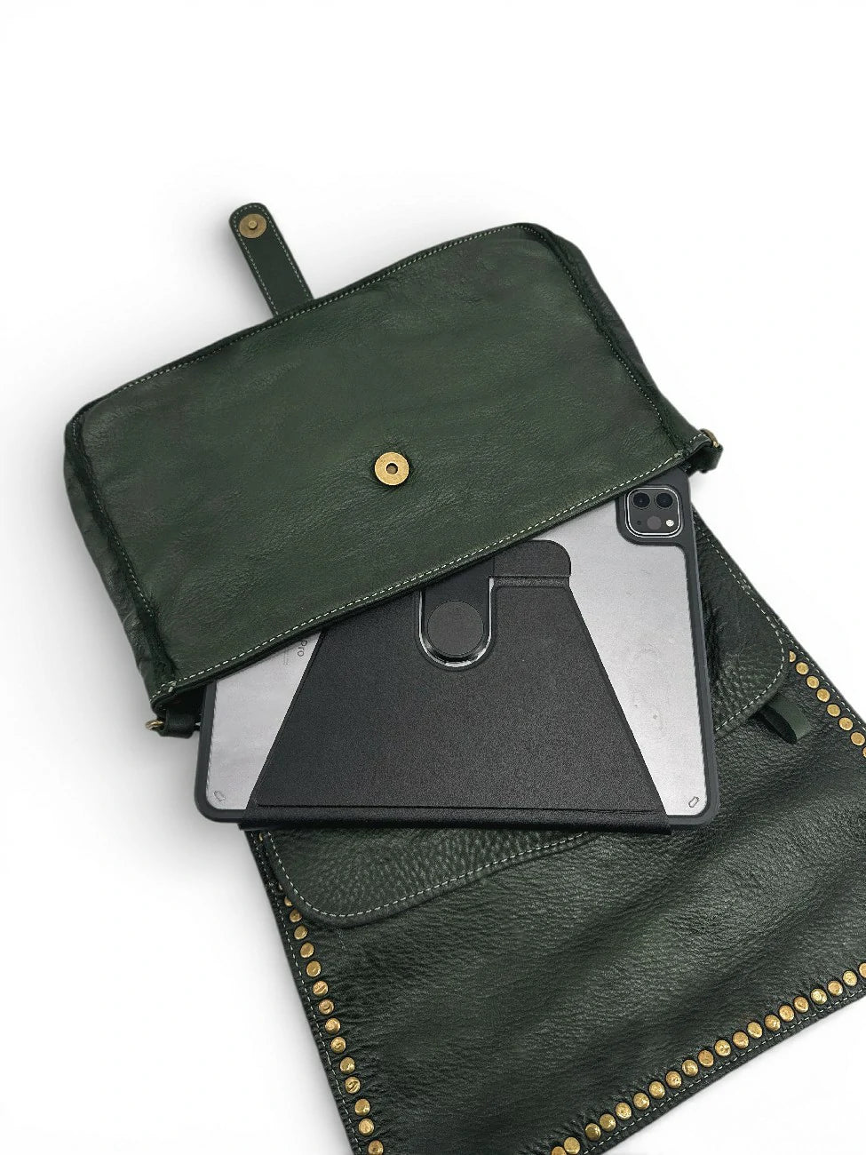 Sac besace en cuir vintage MISS K Vert forêt - Image 3