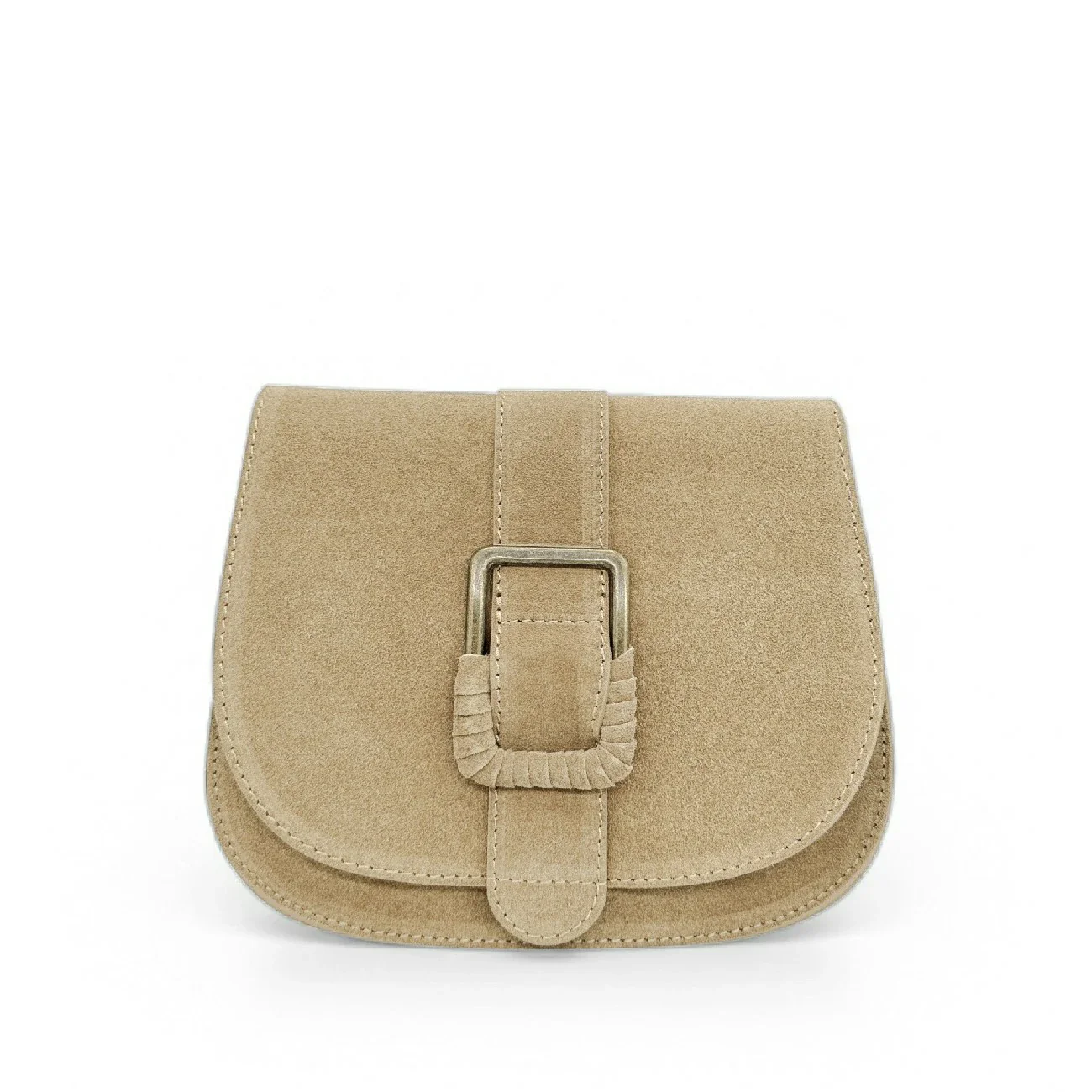 Sac besace en cuir daim ENID Beige crème - Image 8