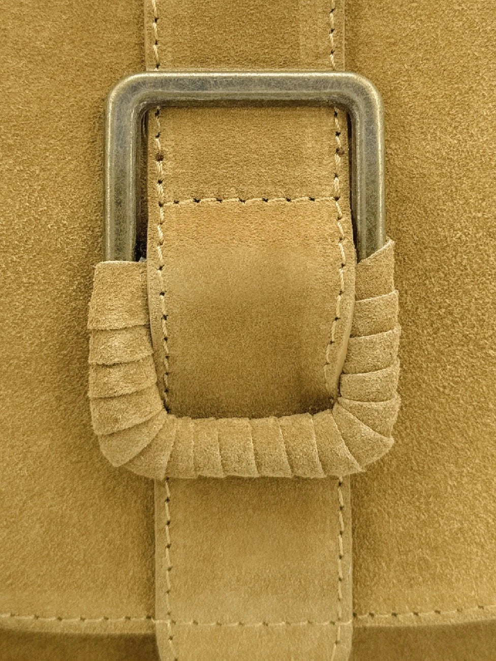 Sac besace en cuir daim ENID Soft jaune - Image 5