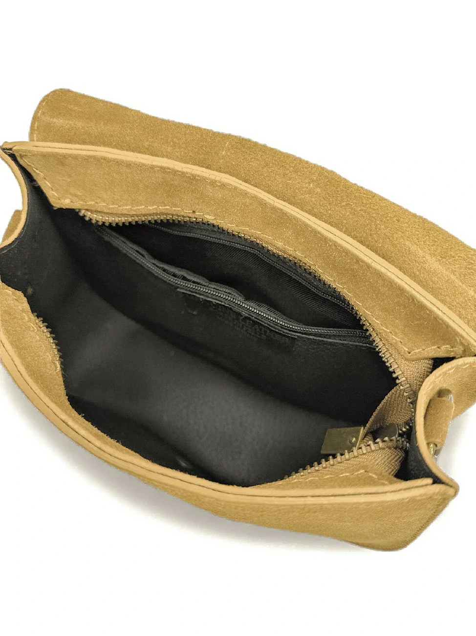 Sac besace en cuir daim ENID Soft jaune - Image 6