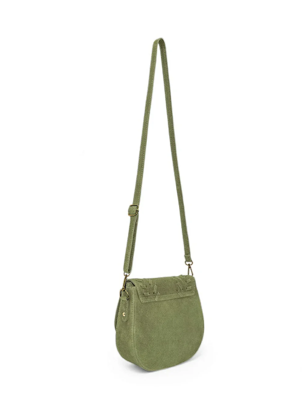 Sac besace en cuir daim SEDONA Vert matcha latte - Image 4