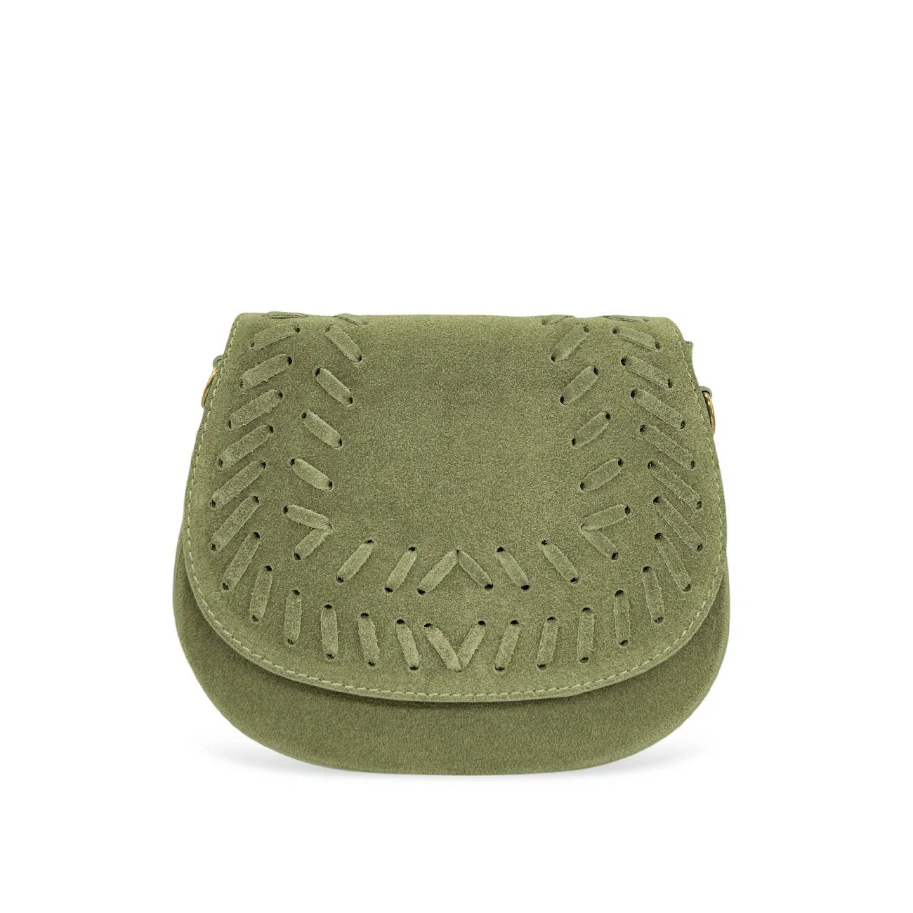 Sac besace en cuir daim SEDONA Vert matcha latte - Image 9