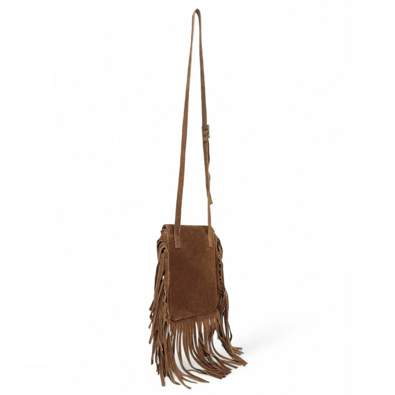 Sac besace en croûte de cuir ODINA Camel foncé - Image 4