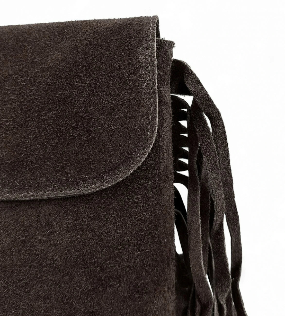 Sac besace en croûte de cuir ODINA Chocolat - Image 7