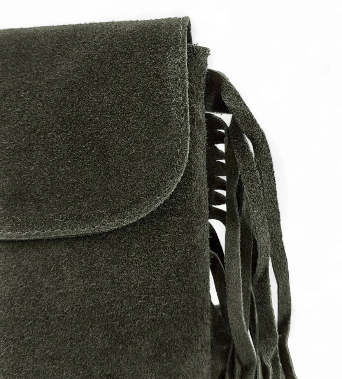 Sac besace en croûte de cuir ODINA Kaki - Image 7
