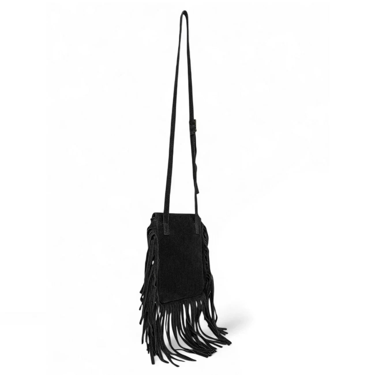 Sac besace en croûte de cuir ODINA Noir - Image 4