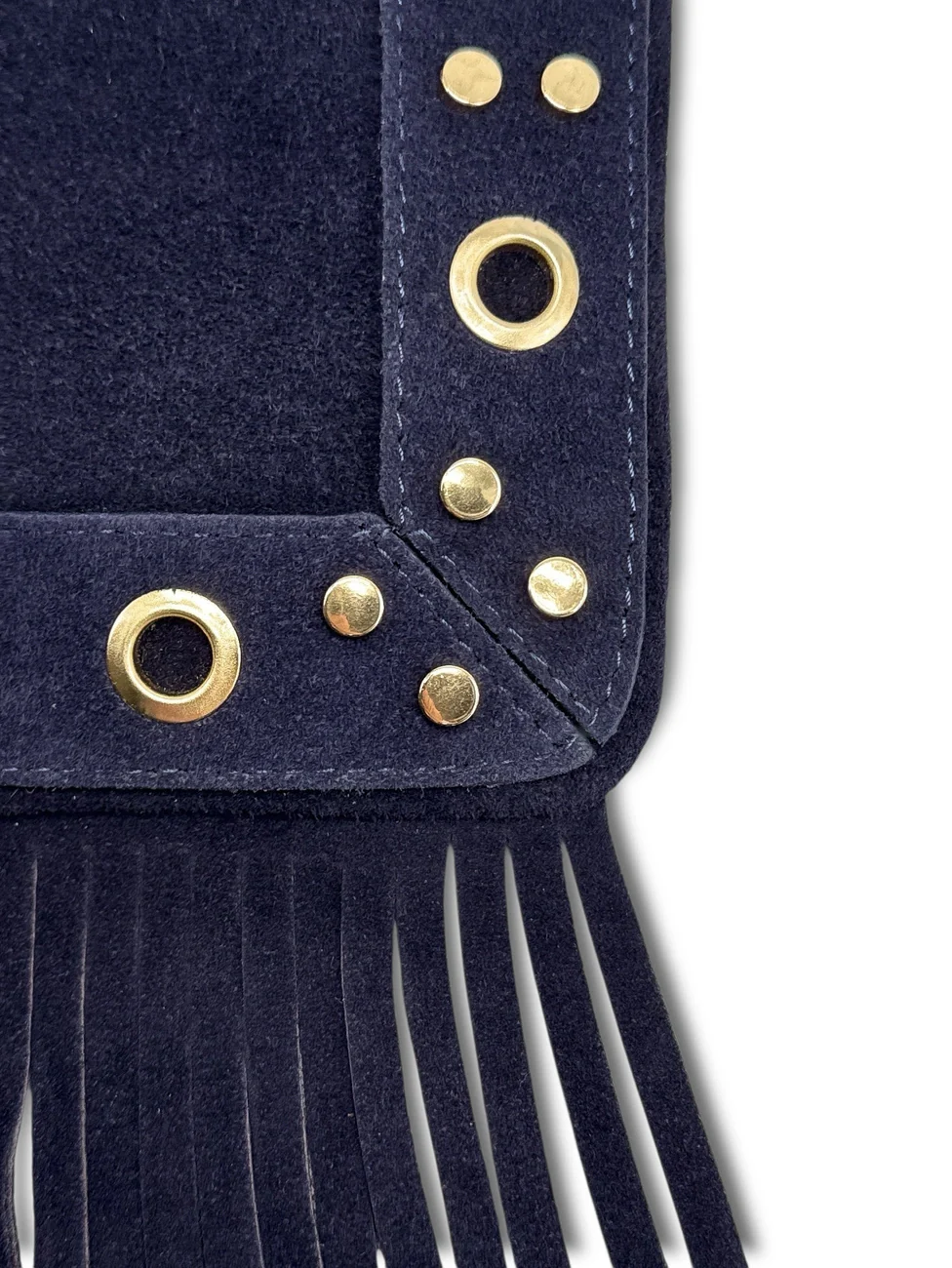 Sac besace en croûte de cuir YEPA Bleu marine - Image 5