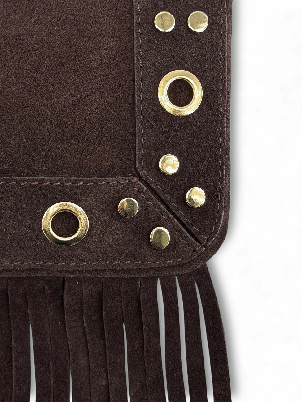 Sac besace en croûte de cuir YEPA Chocolat - Image 5