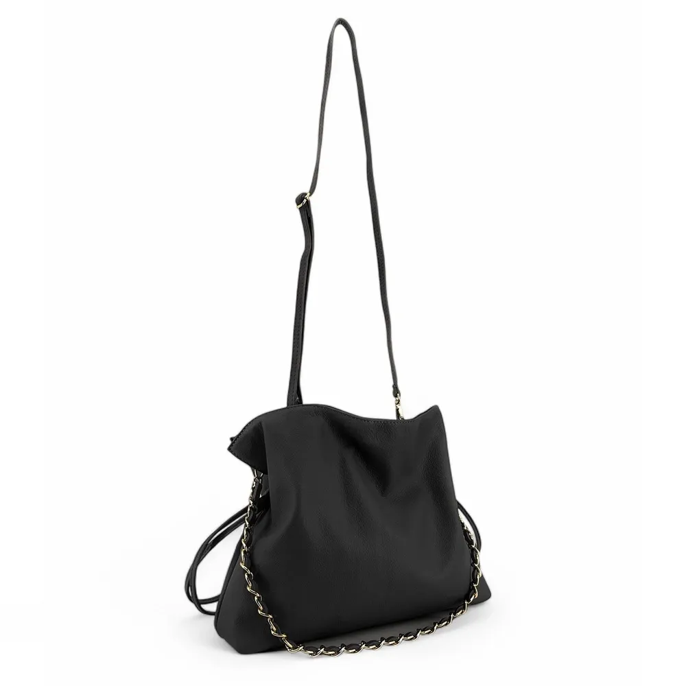 Sac bourse en cuir box calf SISSI Noir - Image 7