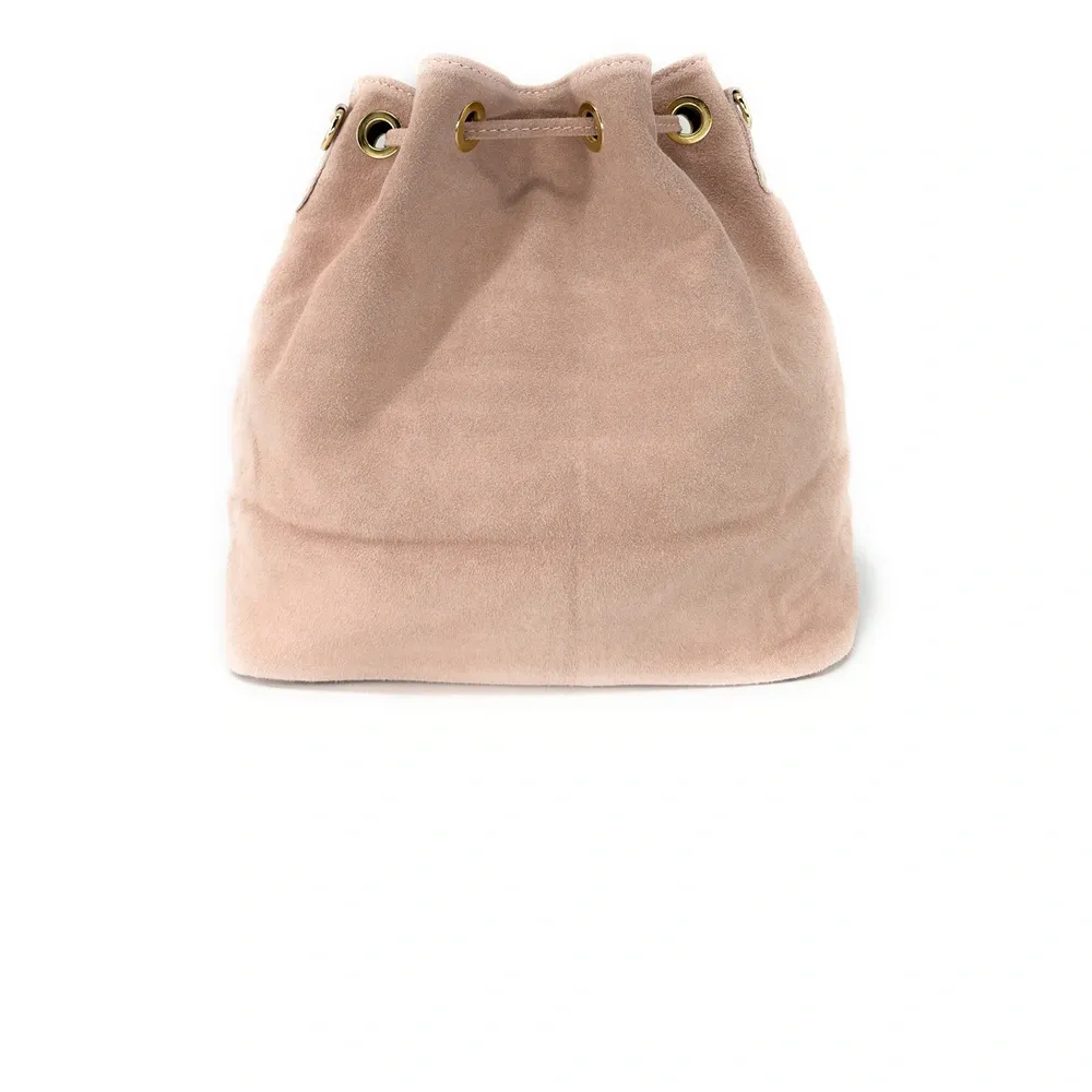 Sac bourse en daim APONI Rose nude - Image 5