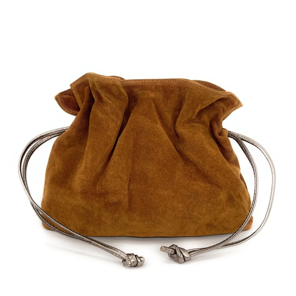 Sac bourse en daim CHENOA Camel - Image 4