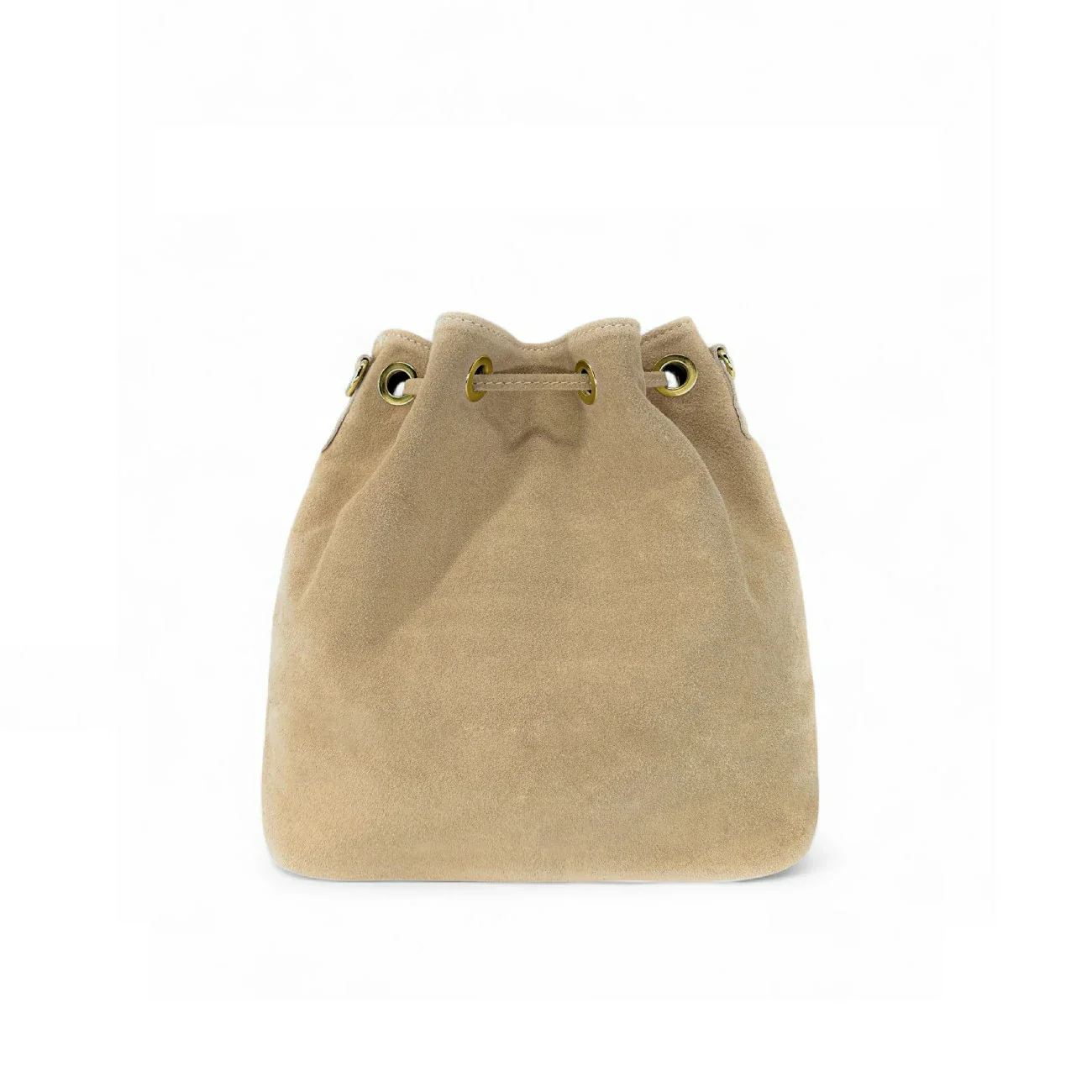 Sac bourse en daim APONI Taupe clair - Image 4