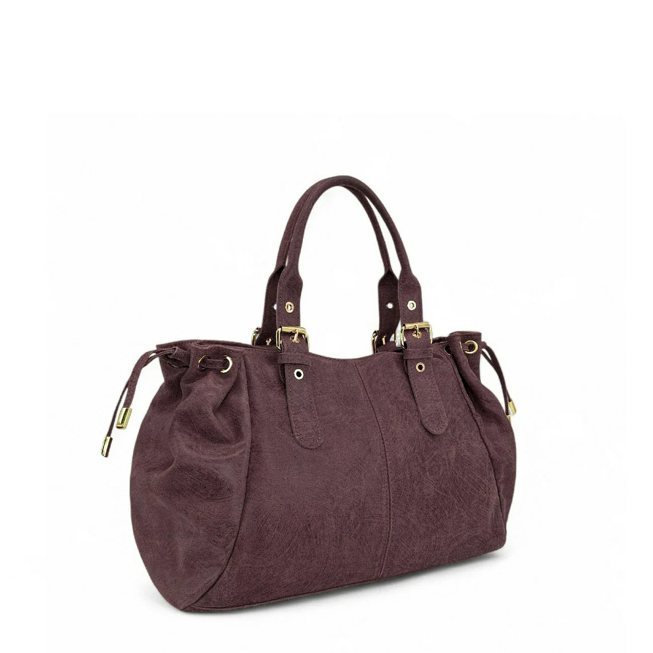 Sac bowling en cuir brossé PRINCESSE BROSSEE XL Bordeaux - Image 2