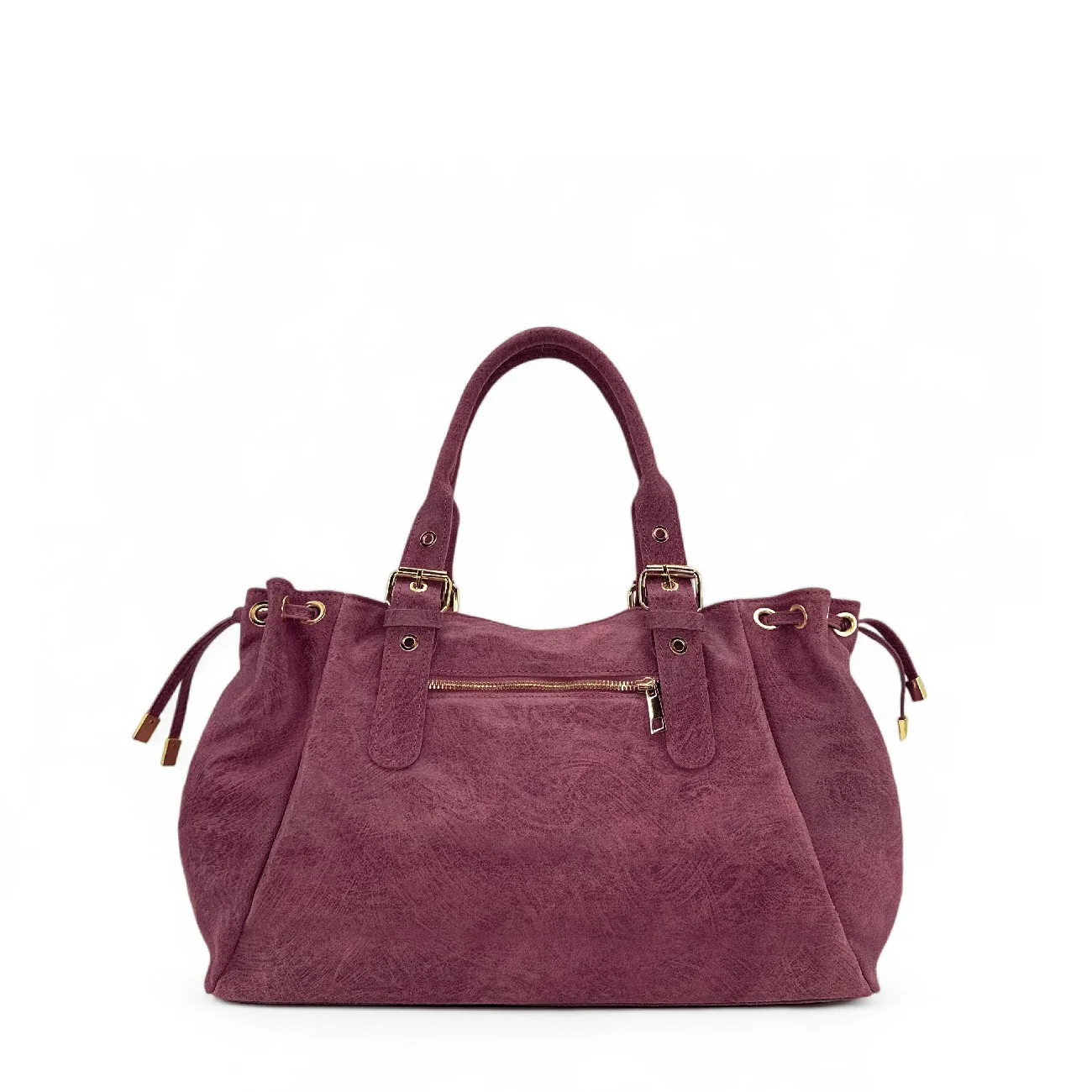 Sac bowling en cuir brossé PRINCESSE BROSSEE XL Prune - Image 3