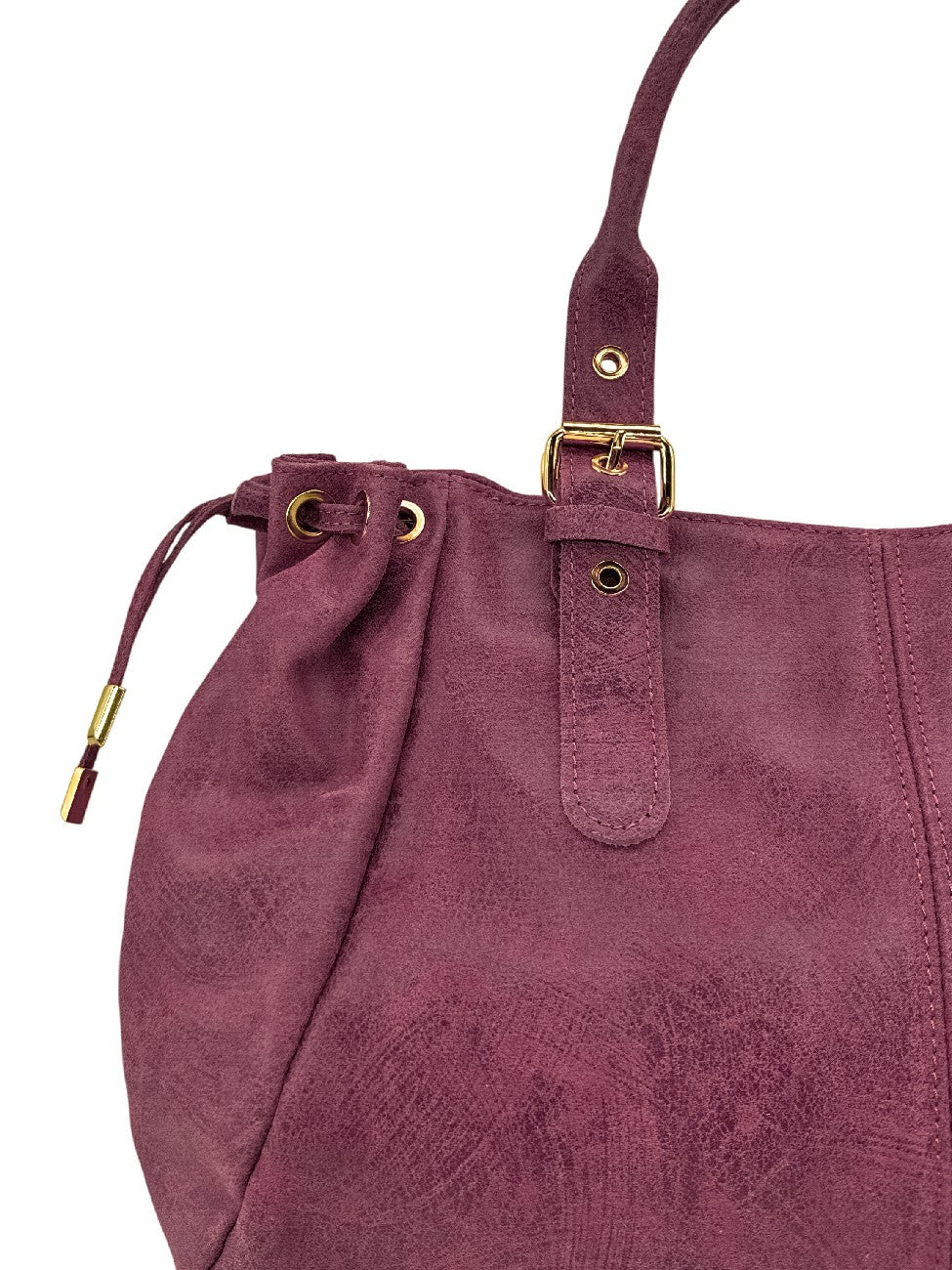 Sac bowling en cuir brossé PRINCESSE BROSSEE XL Prune - Image 4