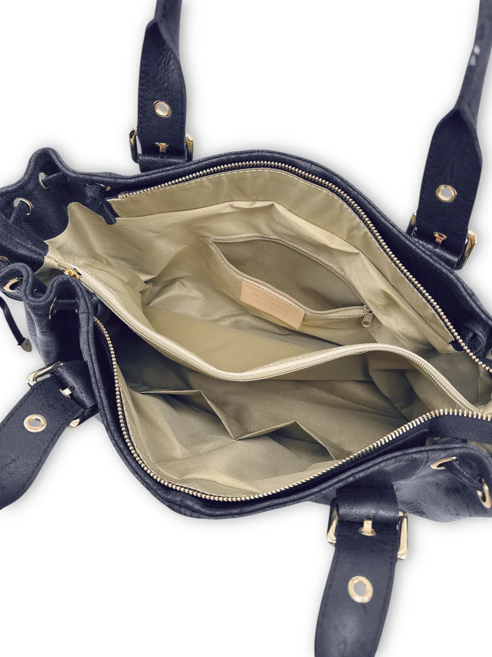 Sac bowling en cuir brossé PRINCESSE BROSSEE XL Bleu marine - Image 6